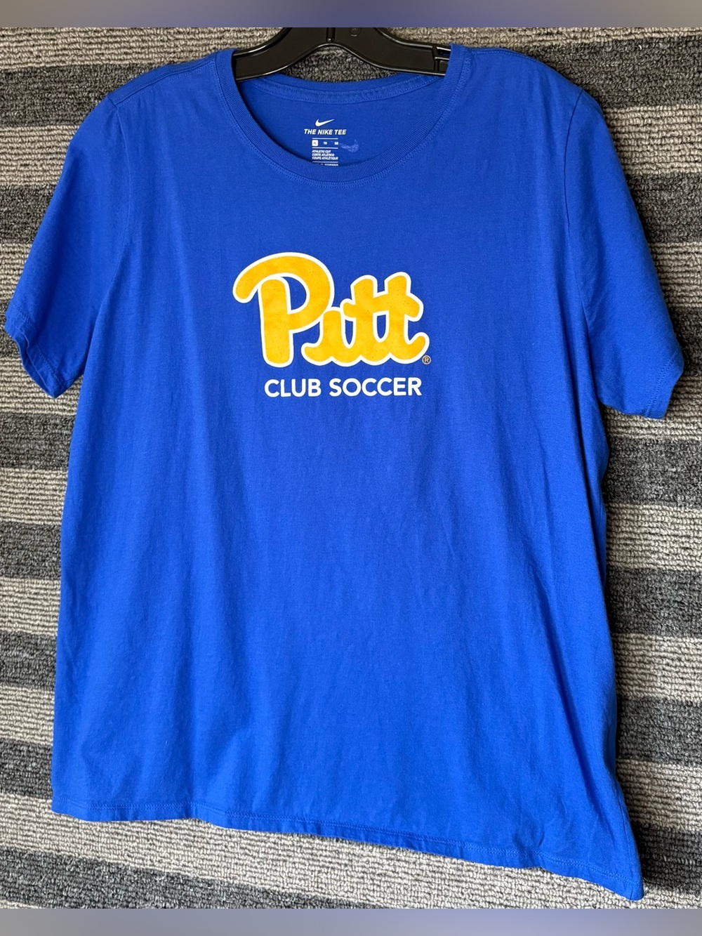 Nike University of Pittsburgh Pitt Panthers Soccer All In Blue T-Shirt Large EUC